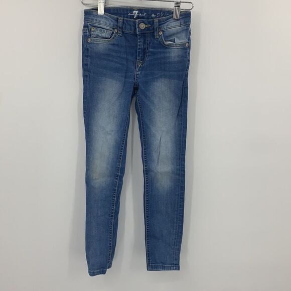 7 For All Mankind Girls The Skinny Jeans Sz 7 - Picture 3 of 10